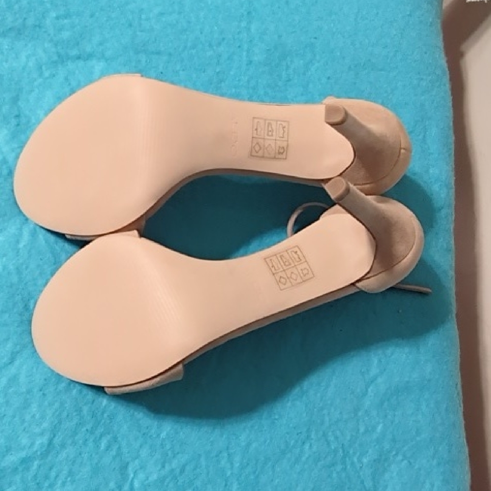 Aldo Beige Open-Toe Ankle-Strap Stiletto Heels - Picture 3 of 5